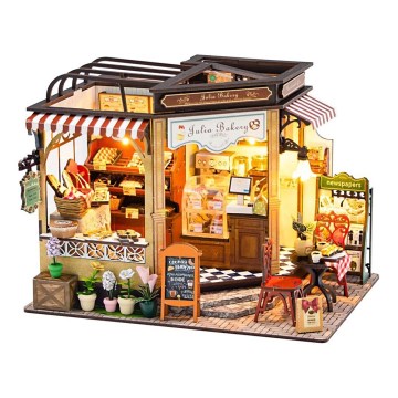 2Kids Toys - Miniature house Julia's bakery 2xAAA
