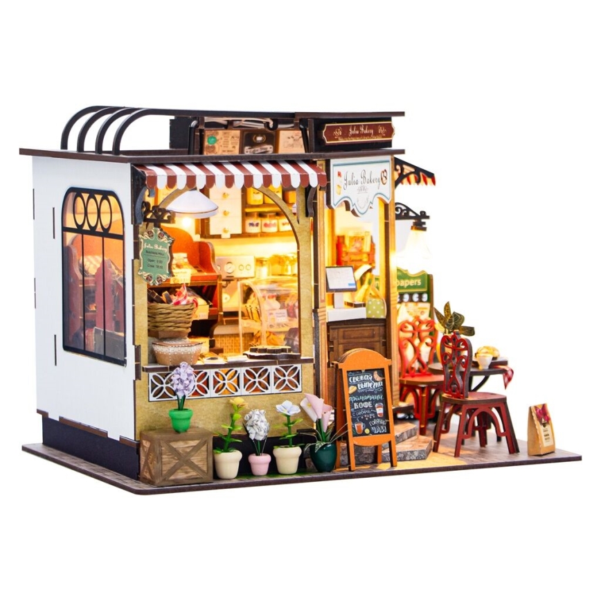 2Kids Toys - Miniature house Julia's bakery 2xAAA