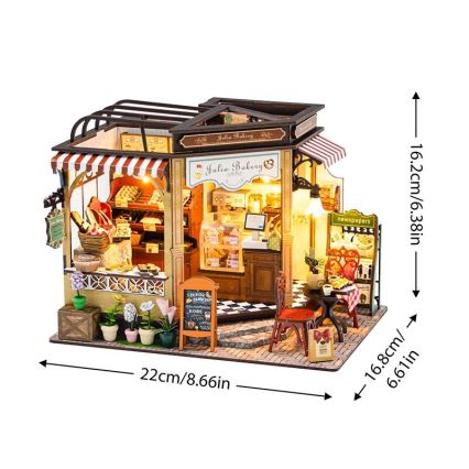 2Kids Toys - Miniature house Julia's bakery 2xAAA