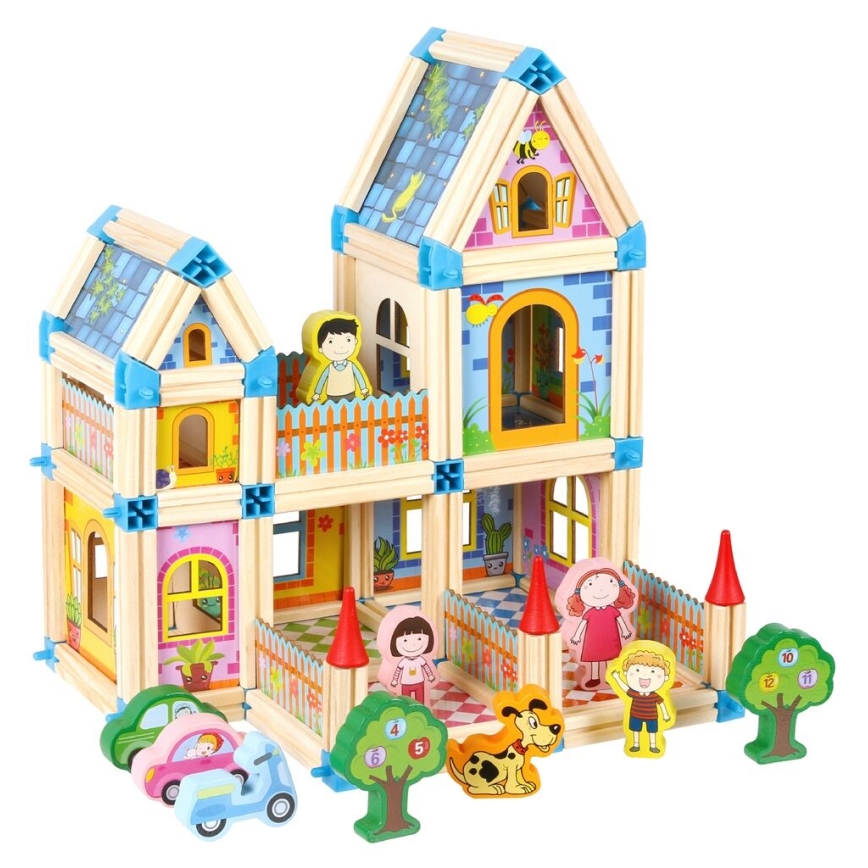2Kids Toys - Wooden Castle Building Set