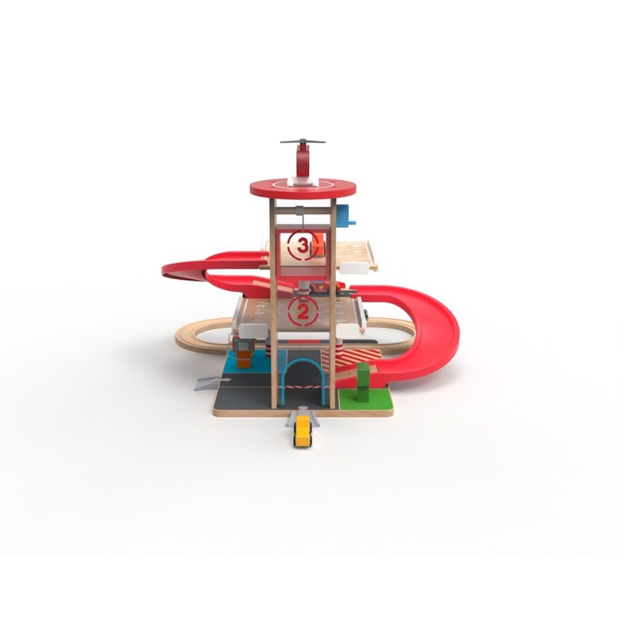 2Kids Toys - Wooden garage with train track