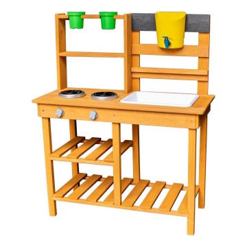 2Kids Toys - Wooden Outdoor Play Kitchen with Sink