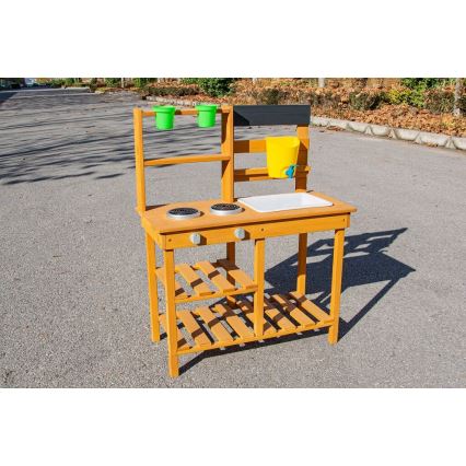 2Kids Toys - Wooden Outdoor Play Kitchen with Sink