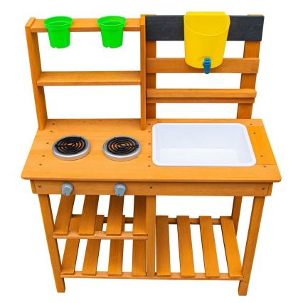 2Kids Toys - Wooden Outdoor Play Kitchen with Sink