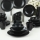 30-Piece Black Ceramic Dinnerware Set