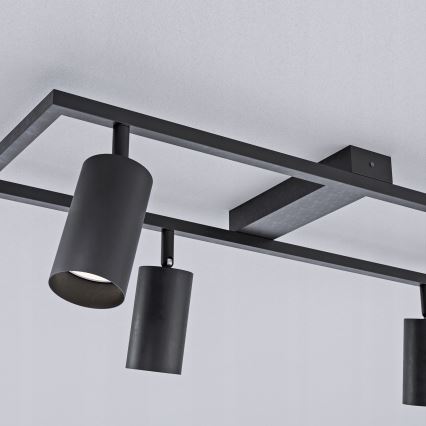 4-Light GU10 Spotlight, 4x30W, 230V, Black