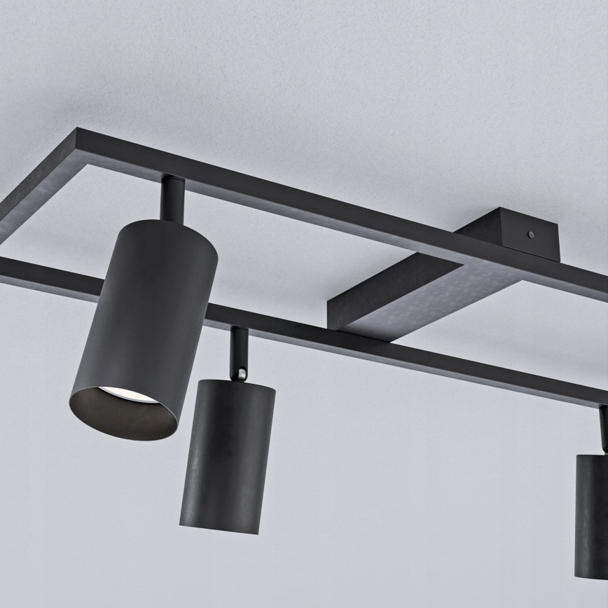 4-Light GU10 Spotlight, 4x30W, 230V, Black