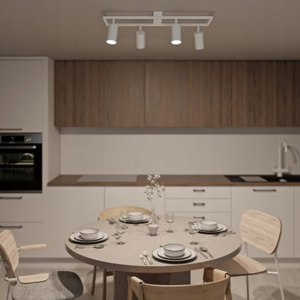 4-light GU10 spotlight 4x30W 230V white