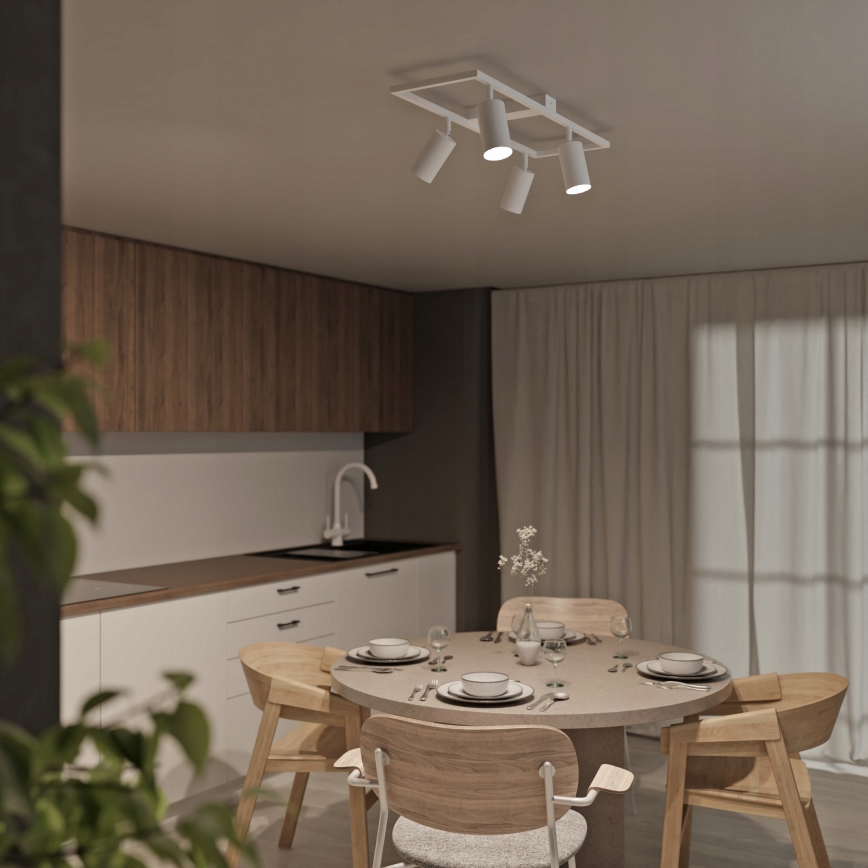 4-light GU10 spotlight 4x30W 230V white