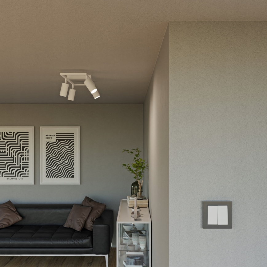 4-light GU10 spotlight 4x30W 230V white