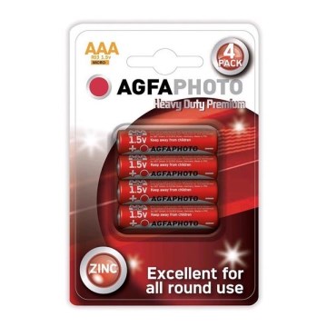 4 pcs Zinc battery AAA 1,5V