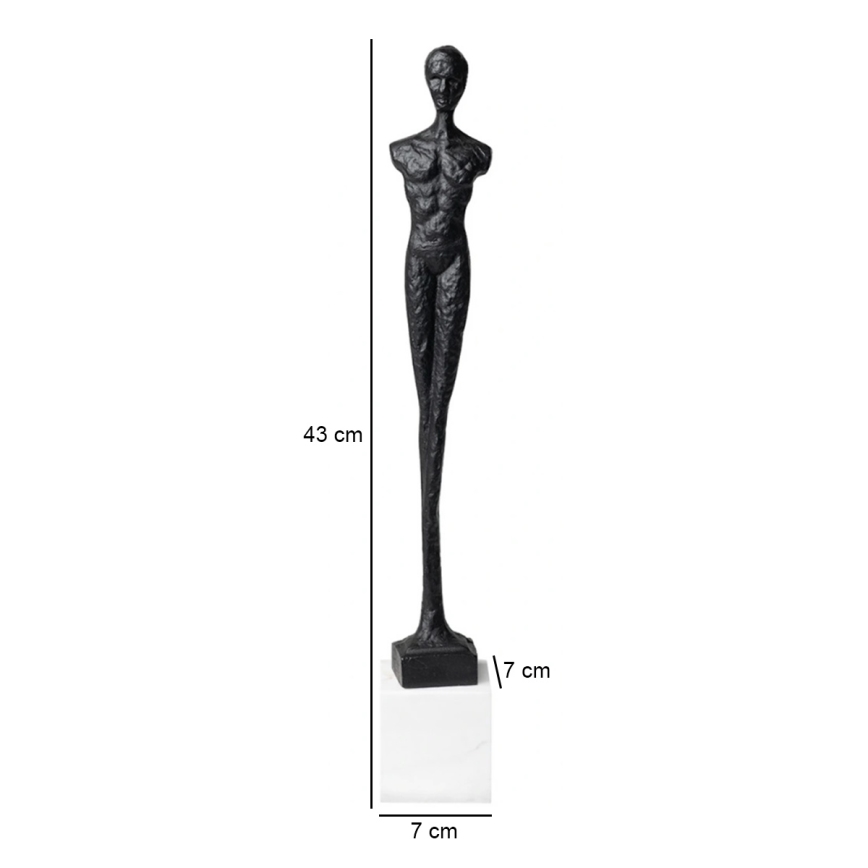 43 cm Black Metal Table Decoration
