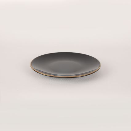 44-piece Black and Gold Stoneware Dinnerware Set