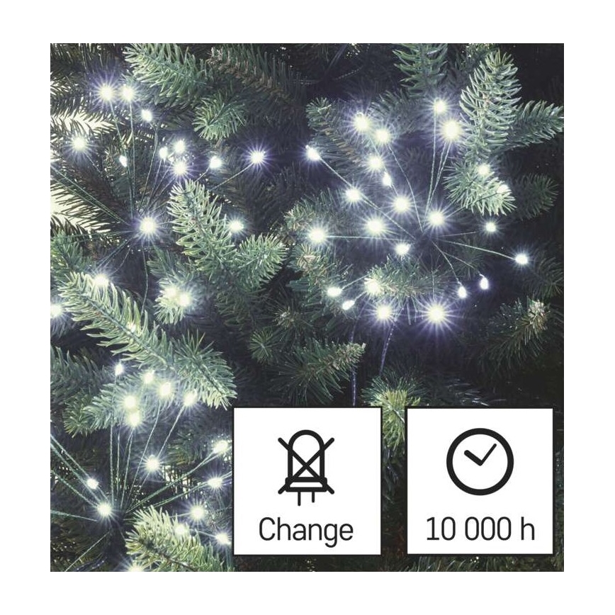 450-LED String Lights, 8+3 m, Cool White