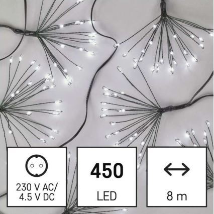 450-LED String Lights, 8+3 m, Cool White
