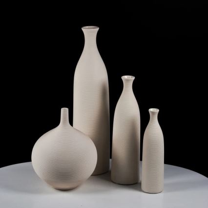 46 cm White Ceramic Vase