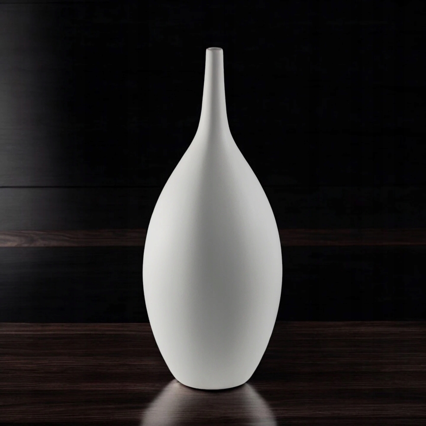 47 cm White Ceramic Vase