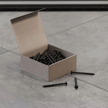 50-piece set of T25 screws, 12 mm, black lacquered finish