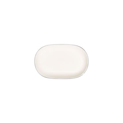 53-piece porcelain dinner set, cream/silver