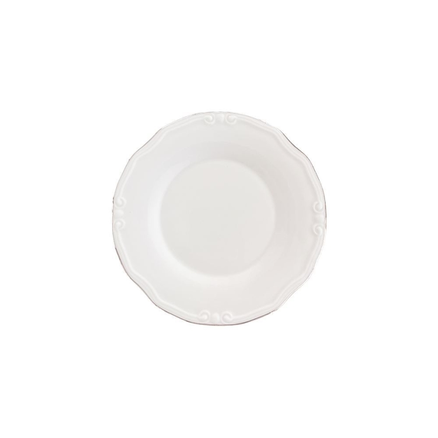53-piece porcelain dinner set, white/silver