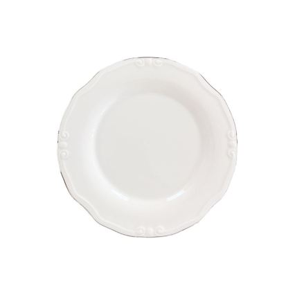 53-piece porcelain dinner set, white/silver