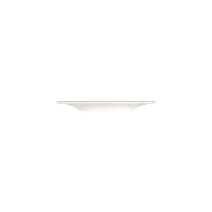 53-piece porcelain dinnerware set — white with gold trim