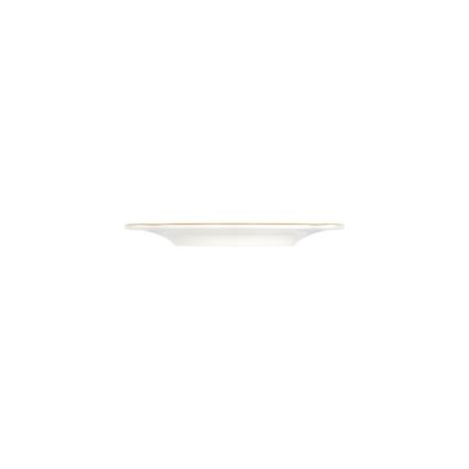 53-piece porcelain dinnerware set — white with gold trim
