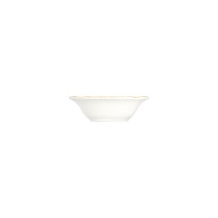 53-piece porcelain dinnerware set — white with gold trim