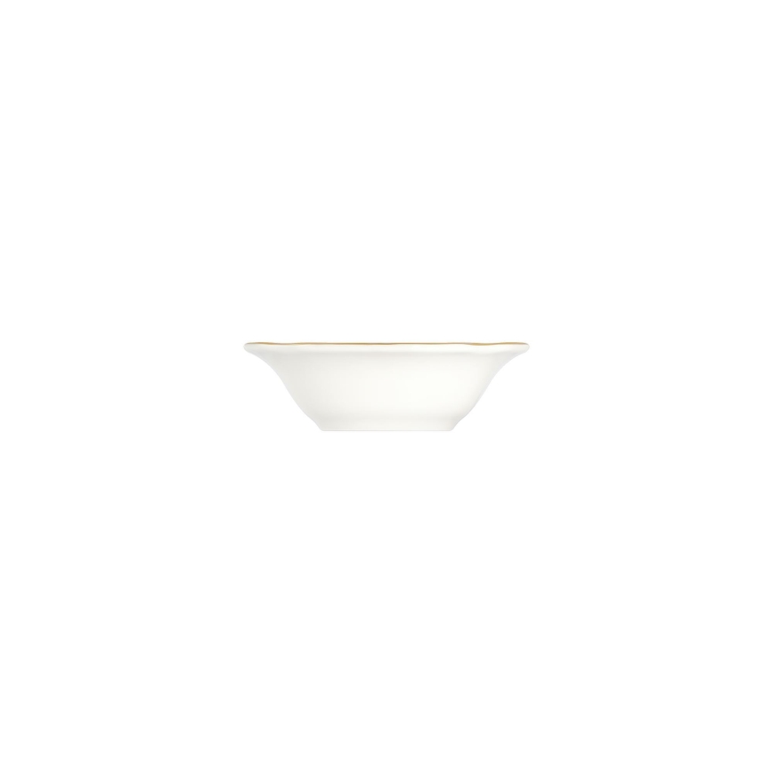 53-piece porcelain dinnerware set — white with gold trim