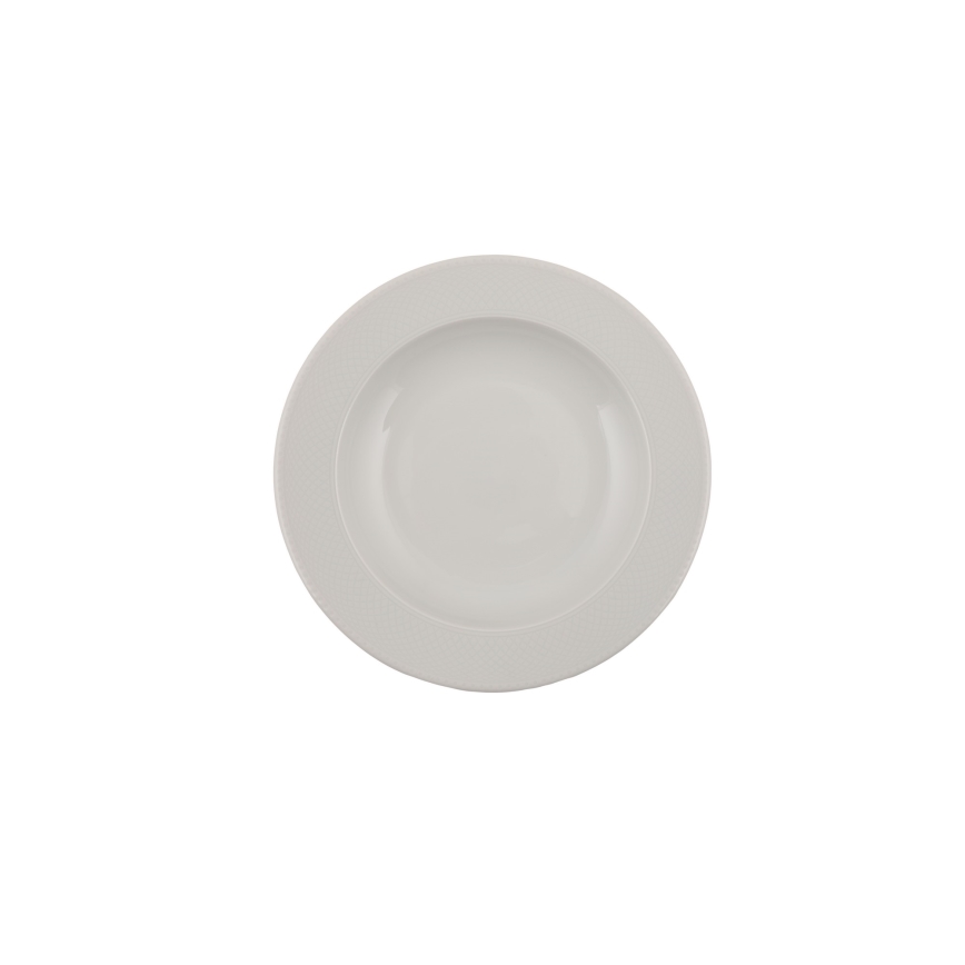 53-piece White Porcelain Dinner Set