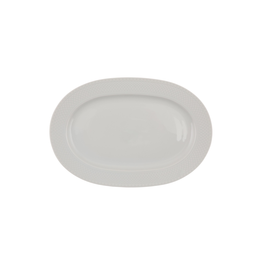 53-piece White Porcelain Dinner Set