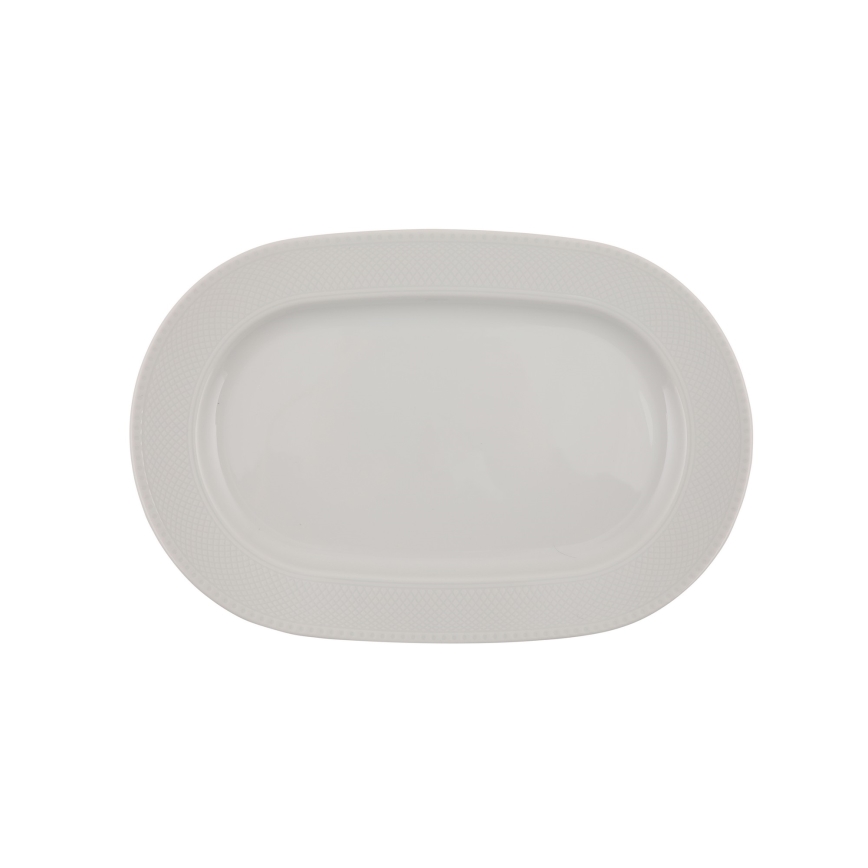 53-piece White Porcelain Dinner Set