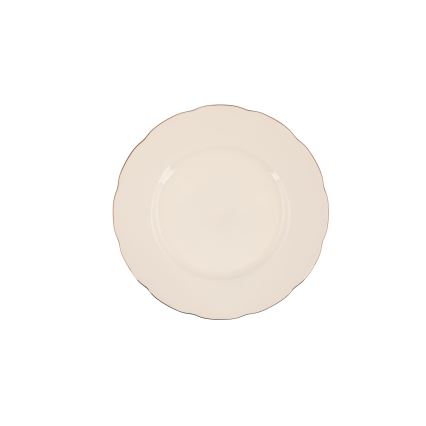54-piece porcelain dinner set in white, copper and ivory