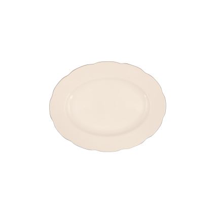 54-piece porcelain dinner set in white, copper and ivory