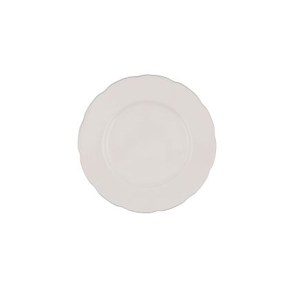 54-piece porcelain dinner set, white/silver/ivory