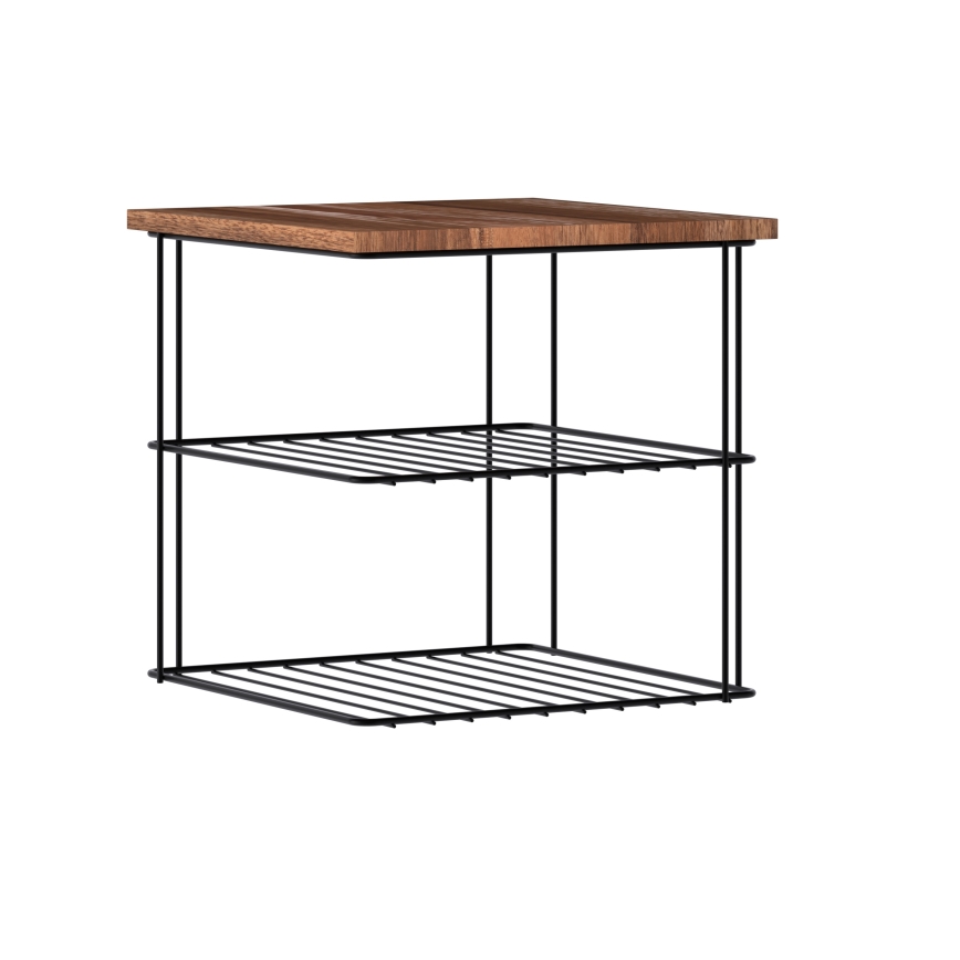 5five - BATO Kitchen Shelf 24x24 cm Black/Acacia