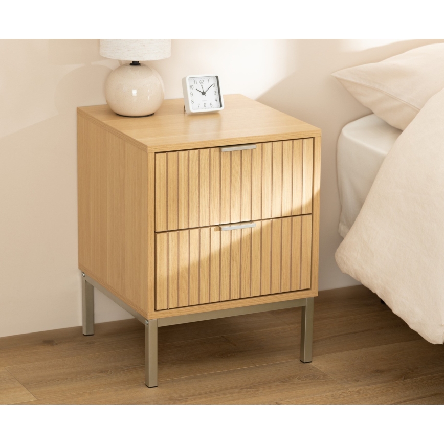 5five - Bedside table ARCUS 40x40 cm brown