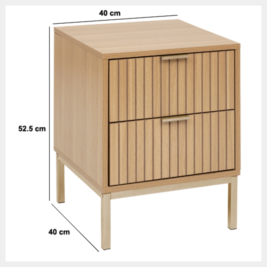 5five - Bedside table ARCUS 40x40 cm brown