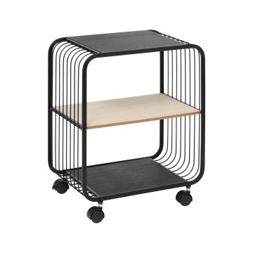 5five - COLGE Serving Table/Mobile Shelf 53x43 cm Black/Beige