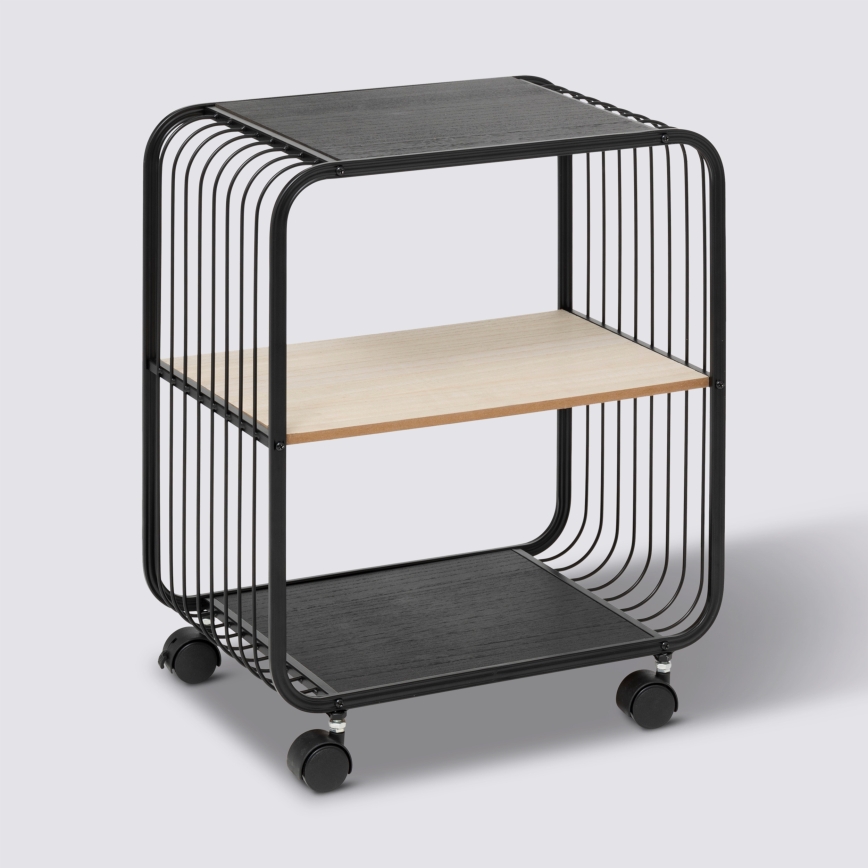 5five - COLGE Serving Table/Mobile Shelf 53x43 cm Black/Beige