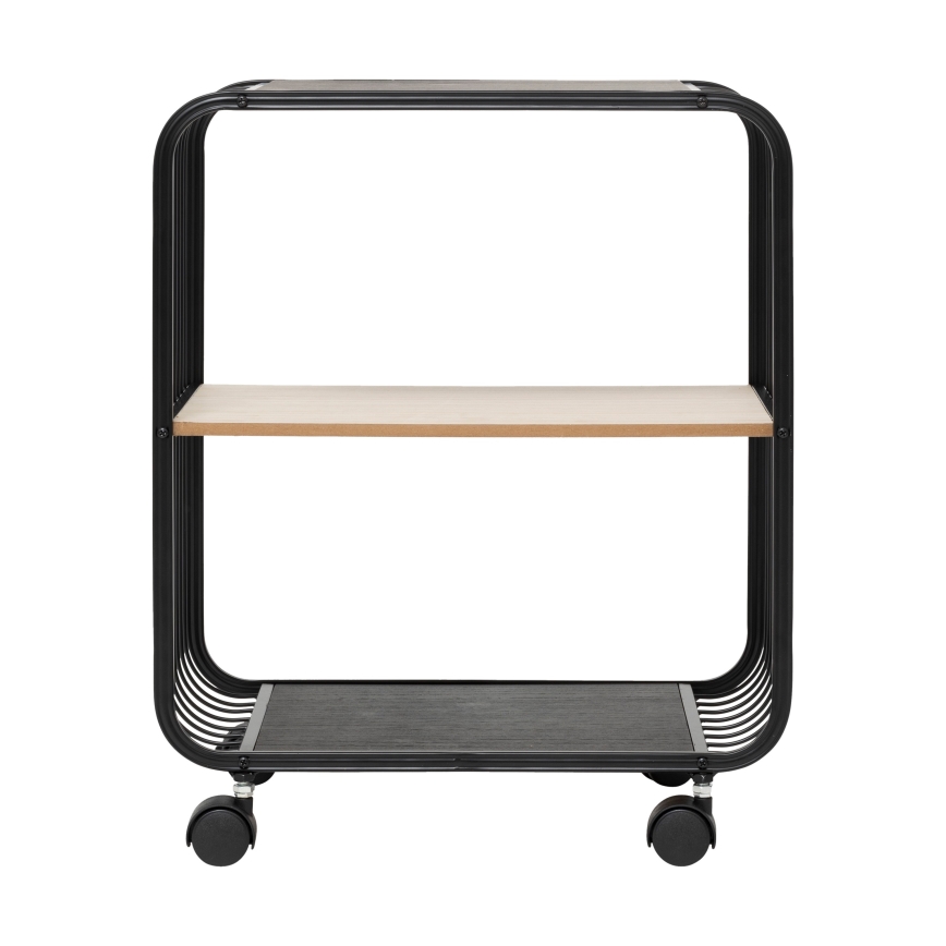 5five - COLGE Serving Table/Mobile Shelf 53x43 cm Black/Beige