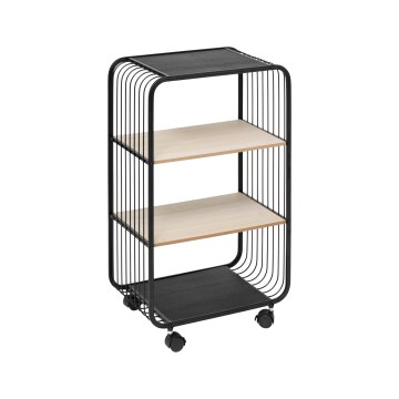 5five - COLGE serving table/mobile shelf 74x43 cm black/beige