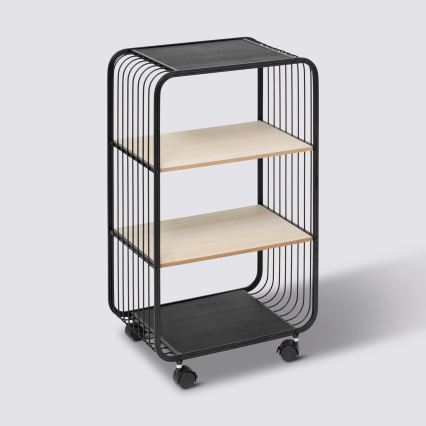 5five - COLGE serving table/mobile shelf 74x43 cm black/beige