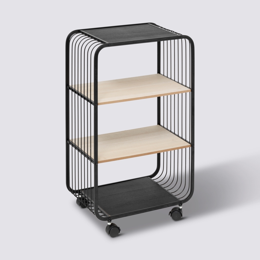 5five - COLGE serving table/mobile shelf 74x43 cm black/beige