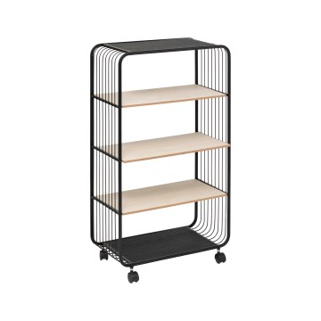 5five - COLGE Serving Table / Mobile Shelf 97x55 cm Black/Beige