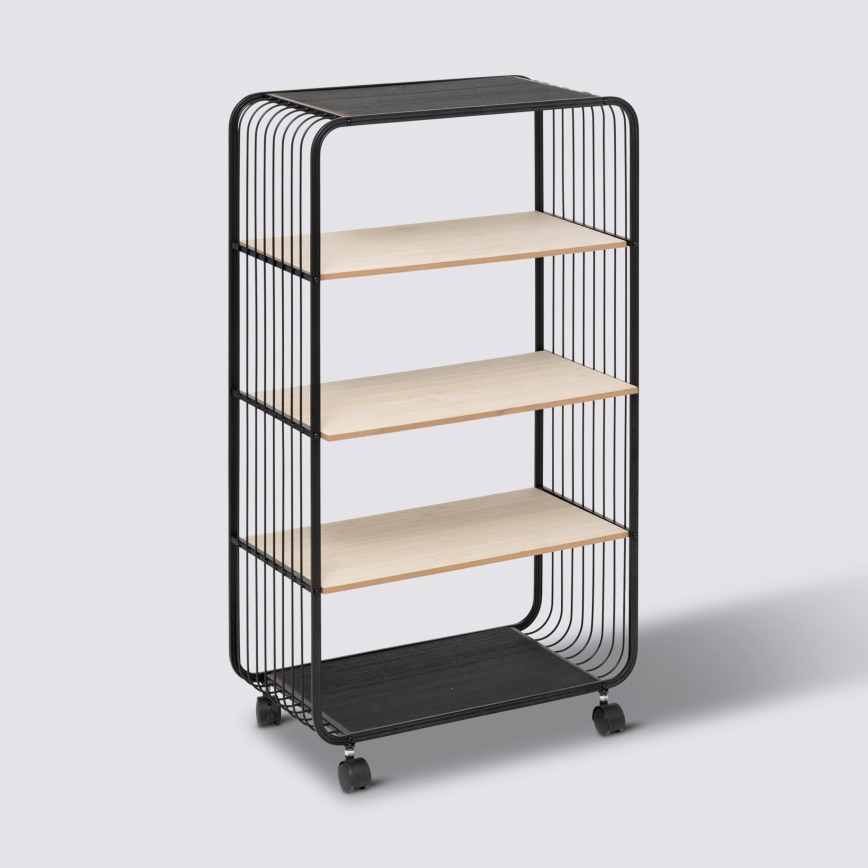 5five - COLGE Serving Table / Mobile Shelf 97x55 cm Black/Beige