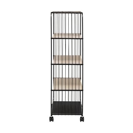 5five - COLGE Serving Table / Mobile Shelf 97x55 cm Black/Beige