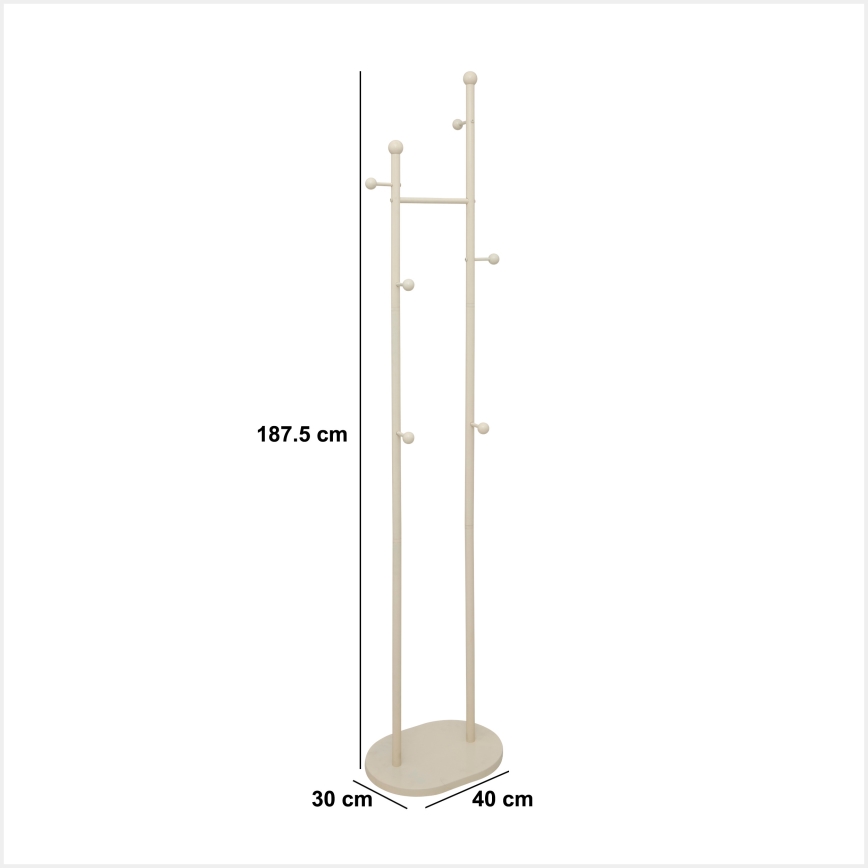 5five - Freestanding Coat Rack LENTY 188x40 cm, Cream