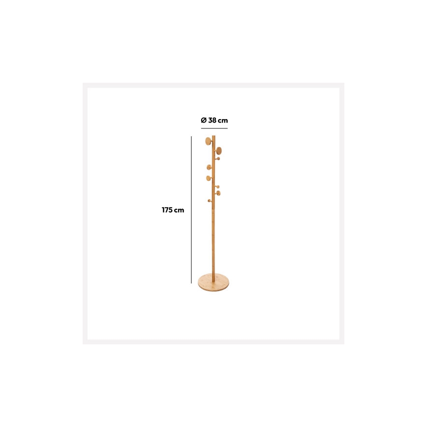5five - Freestanding coat rack PERY 175x38 cm brown