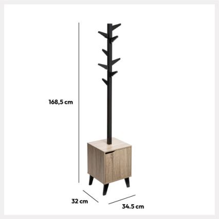 5five - Freestanding Coat Rack RAME 169x35 cm Black/Brown